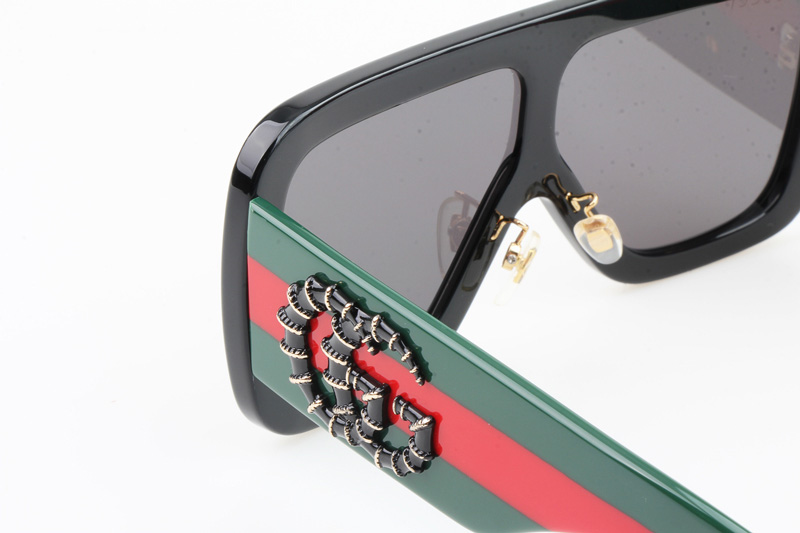 GG1011S Sunglasses Black Green Gray