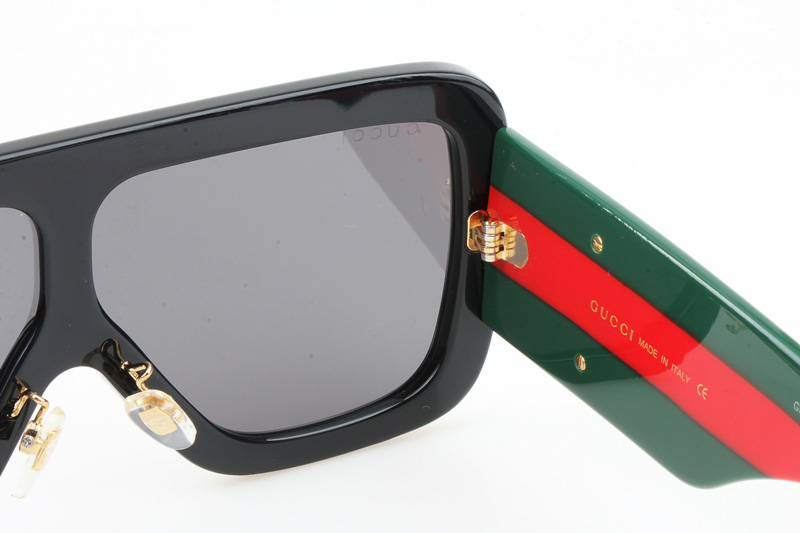 GG1011S Sunglasses Black Green Gray