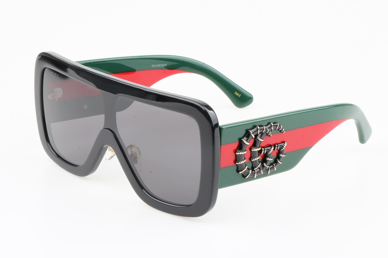GG1011S Sunglasses Black Green Gray