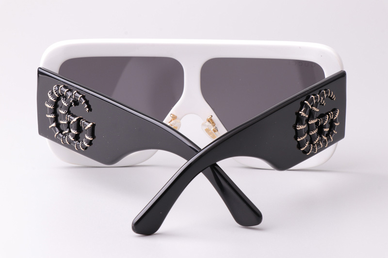 GG1011S Sunglasses White Black Gray