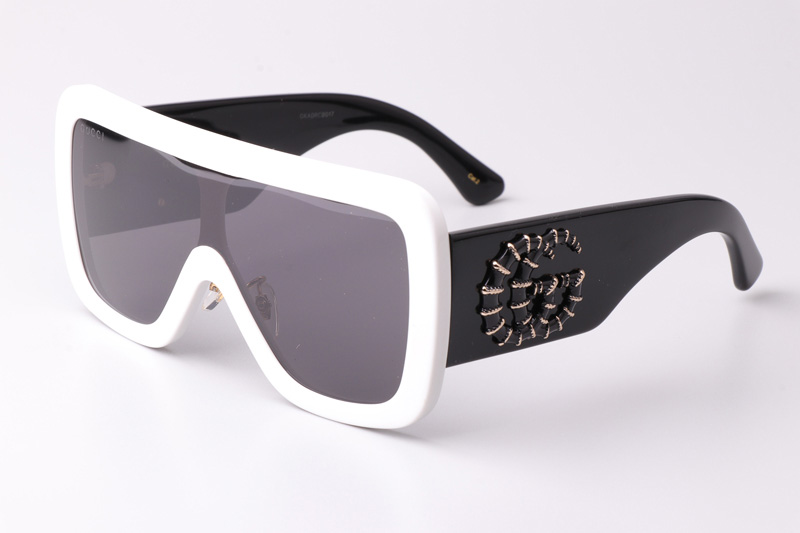 GG1011S Sunglasses White Black Gray