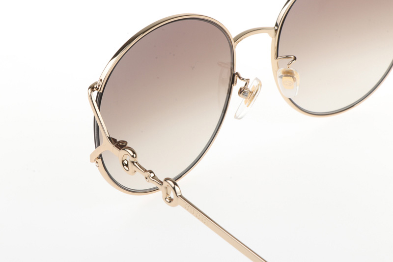 GG1017SK Sunglasses In Gold Gradient Brown