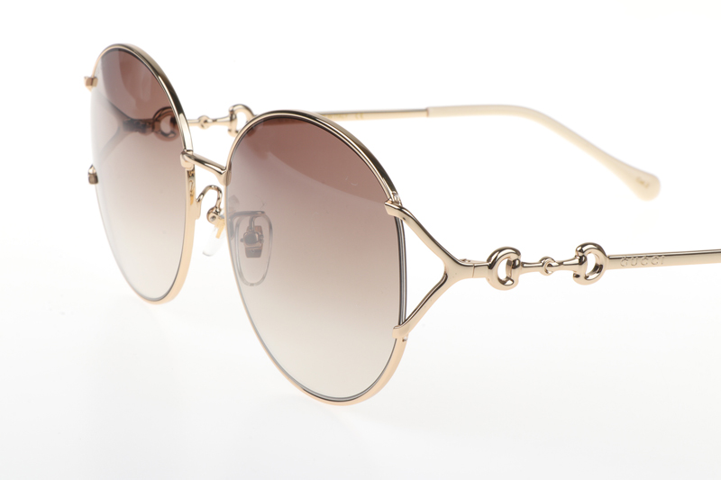 GG1017SK Sunglasses In Gold Gradient Brown