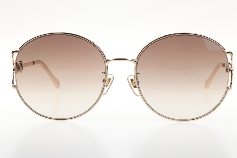 GG1017SK Sunglasses In Gold Gradient Brown