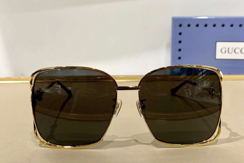 GG1020S Sunglasses In Gold Grey