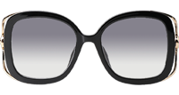 GG1021S Sunglasses Black Gold Gradient Gray
