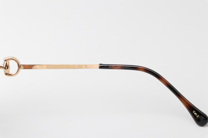 GG1021S Sunglasses Black Gold Gradient Gray