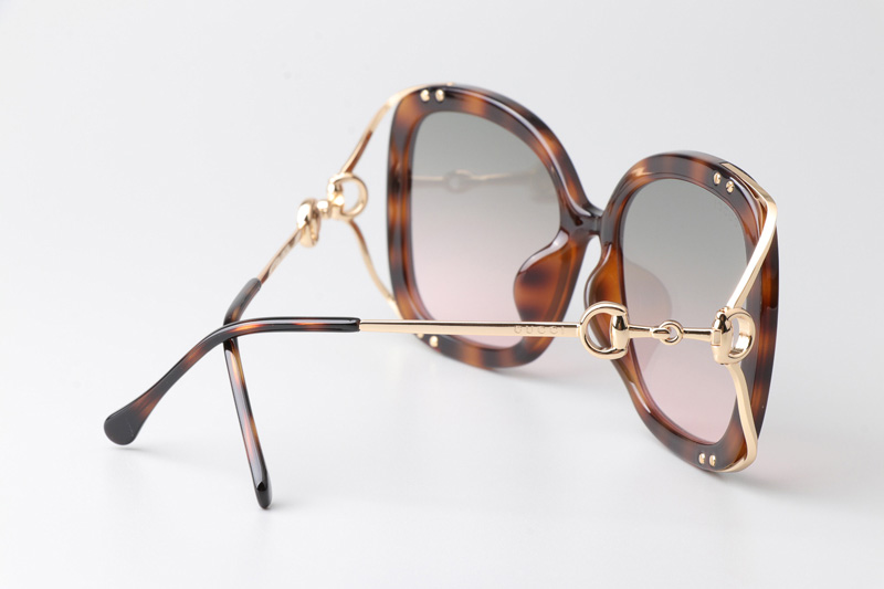 GG1021S Sunglasses Tortoise Gold Gradient Pink