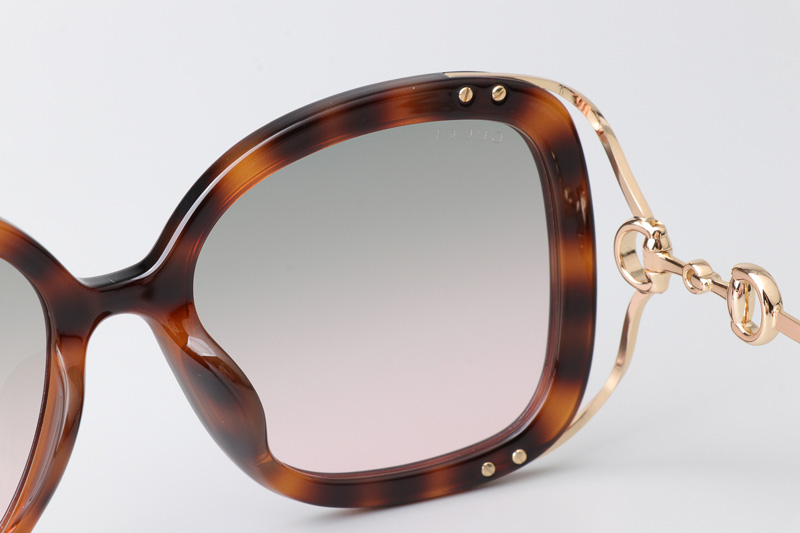 GG1021S Sunglasses Tortoise Gold Gradient Pink
