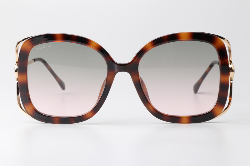 GG1021S Sunglasses Tortoise Gold Gradient Pink
