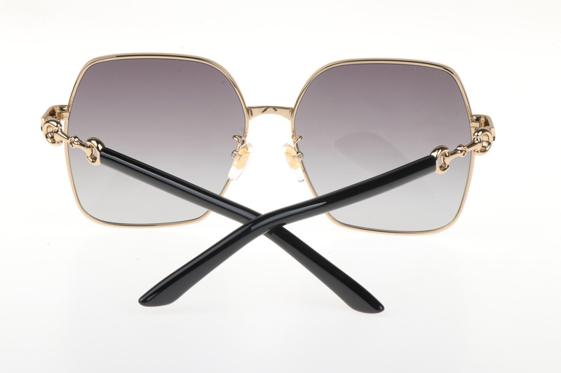 GG1024S Sunglasses In Gold Black Gradient Grey