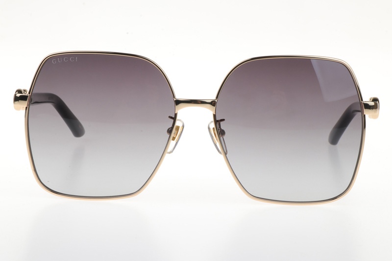 GG1024S Sunglasses In Gold Black Gradient Grey