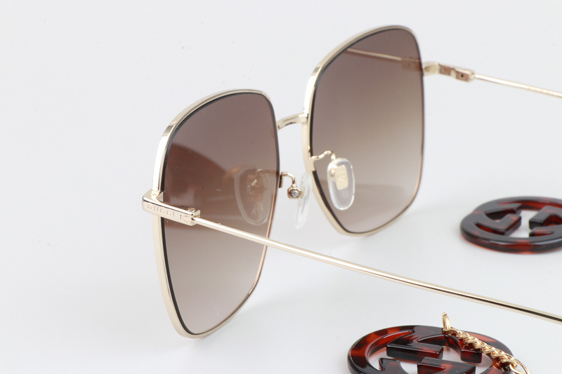 GG1031S Sunglasses Gold Gradient Brown