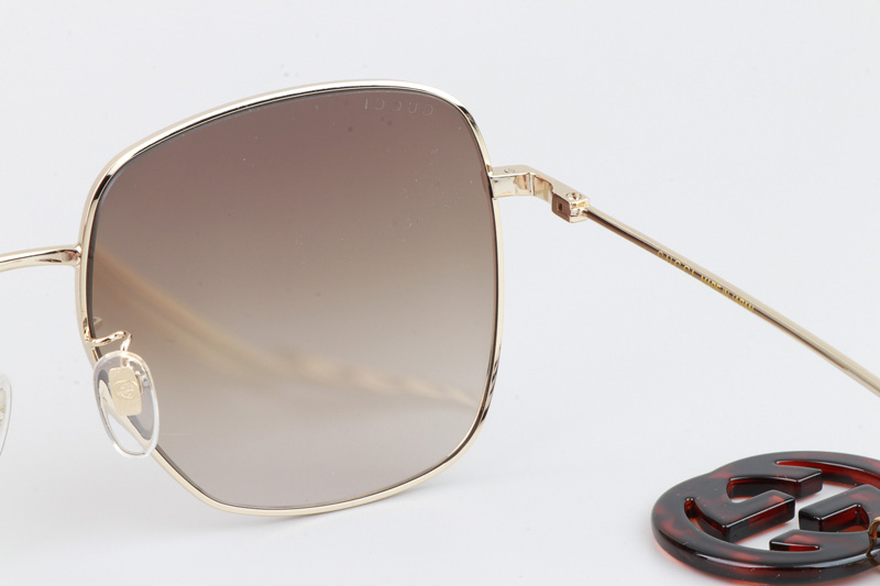 GG1031S Sunglasses Gold Gradient Brown