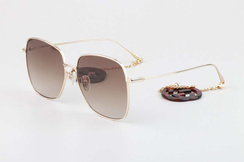 GG1031S Sunglasses Gold Gradient Brown