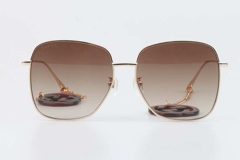 GG1031S Sunglasses Gold Gradient Brown
