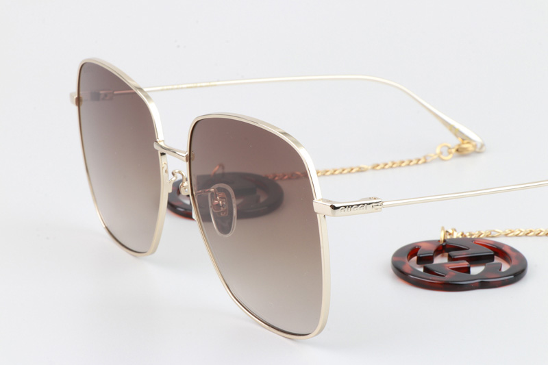 GG1031S Sunglasses Gold Gradient Brown