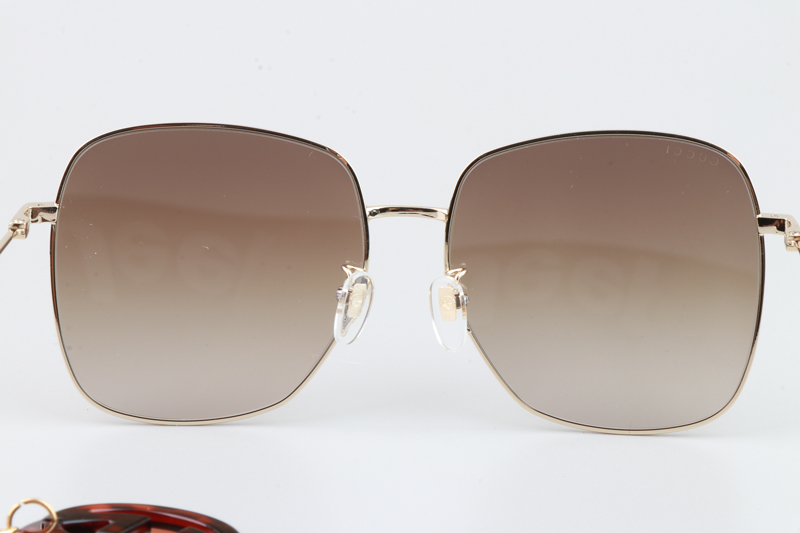 GG1031S Sunglasses Gold Gradient Brown