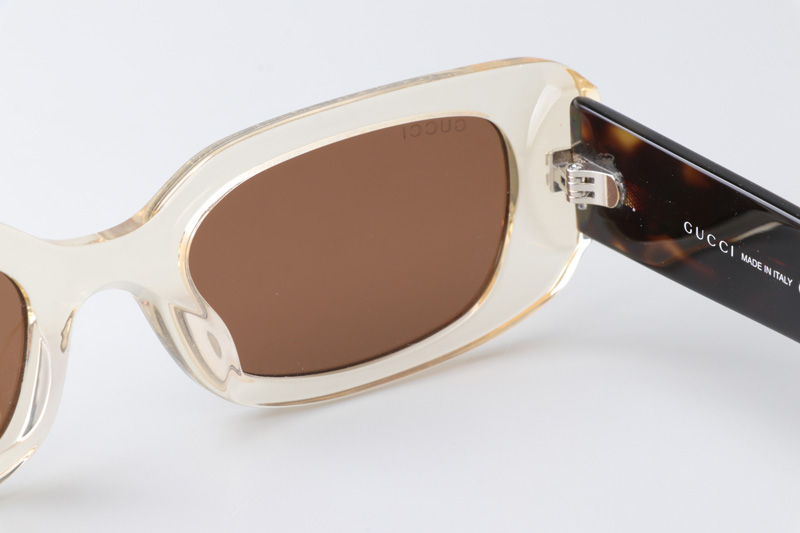 GG1081S Sunglasses Transparent Tortoise Brown