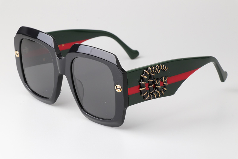 GG1127S Sunglasses Black Green Gray