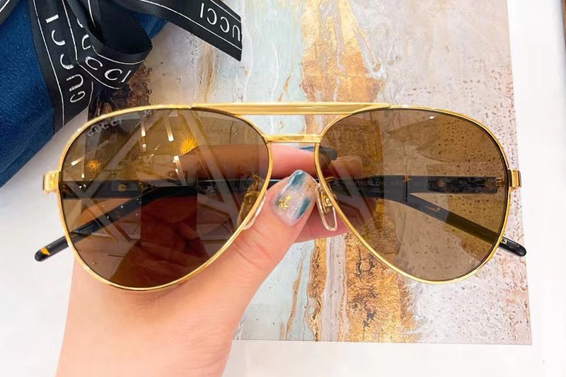 GG1163S Sunglasses In Gold Brown