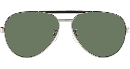 GG1163S Sunglasses Silver Gray Green