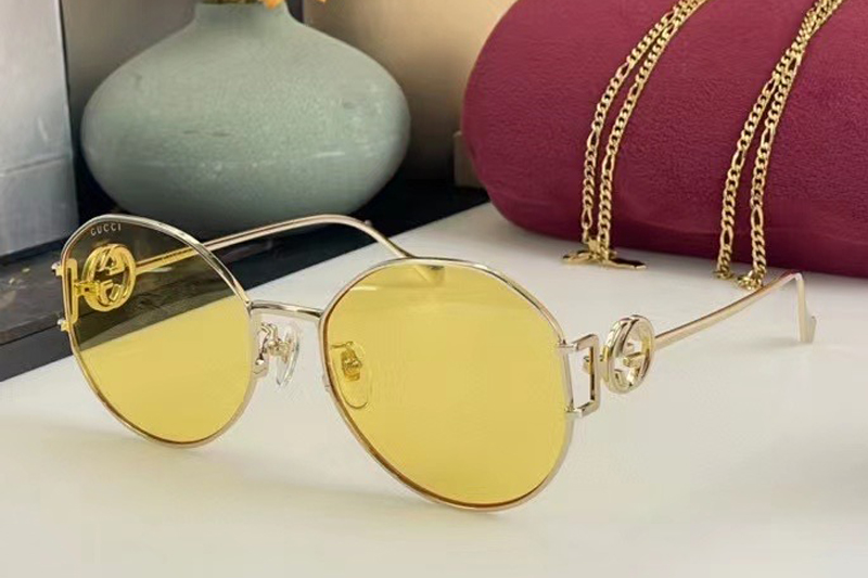 GG1206SA Sunglasses In Gold Yellow Lens