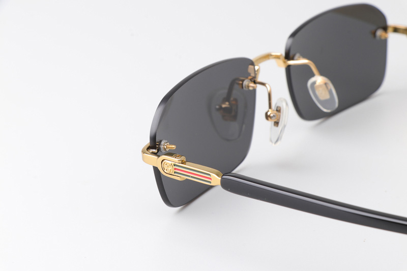 GG1221S Sunglasses Gold Black Gray