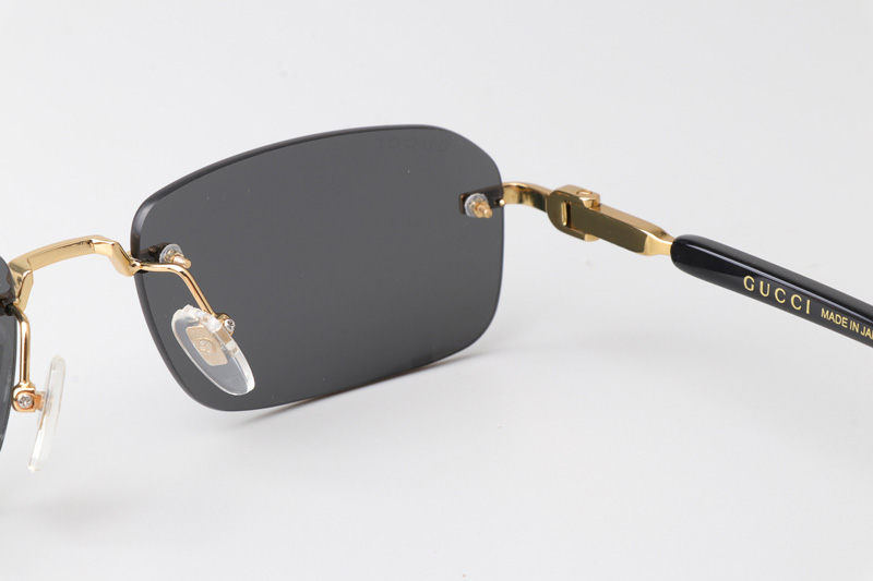 GG1221S Sunglasses Gold Black Gray