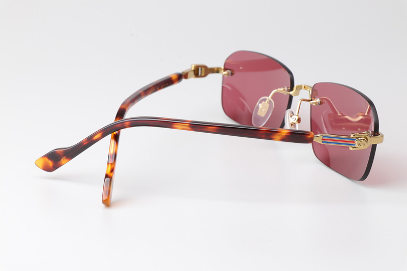 GG1221S Sunglasses Gold Tortoise Pink