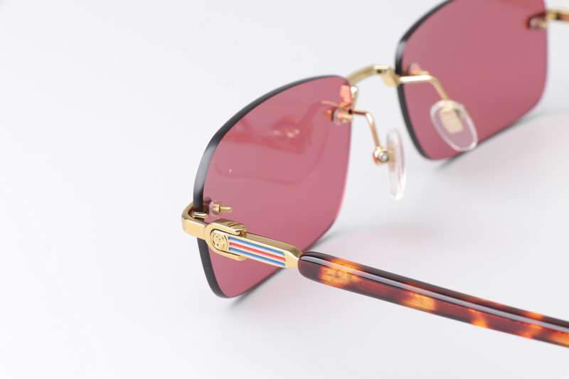 GG1221S Sunglasses Gold Tortoise Pink