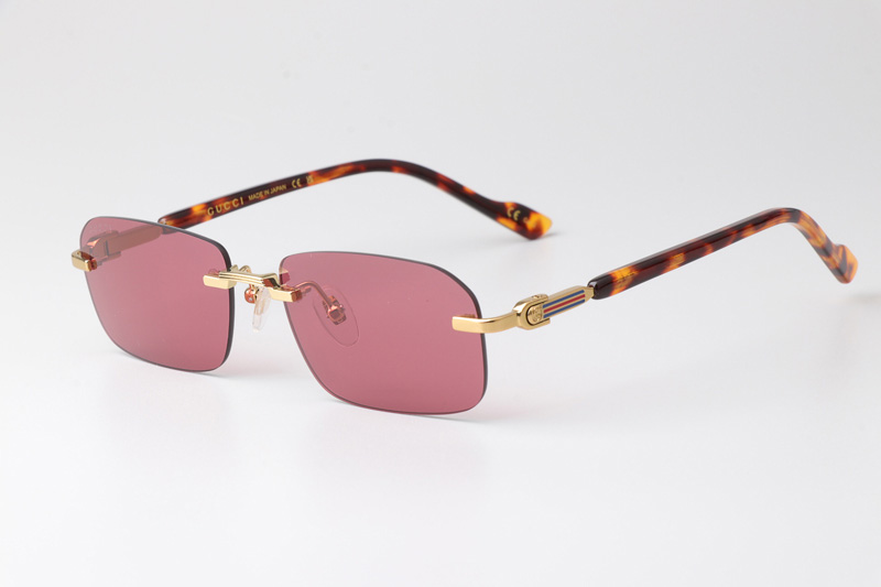 GG1221S Sunglasses Gold Tortoise Pink