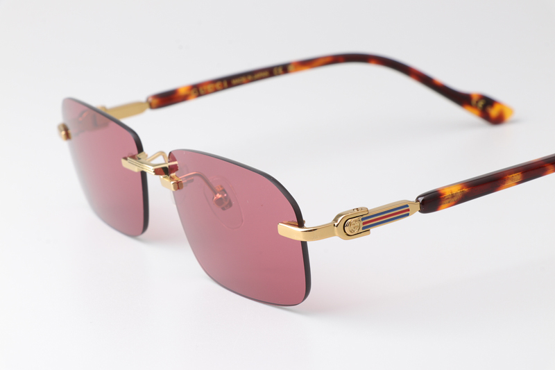 GG1221S Sunglasses Gold Tortoise Pink