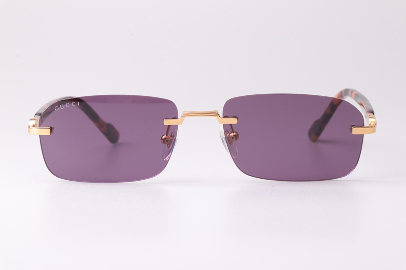 GG1221S Sunglasses Gold Tortoise Purple