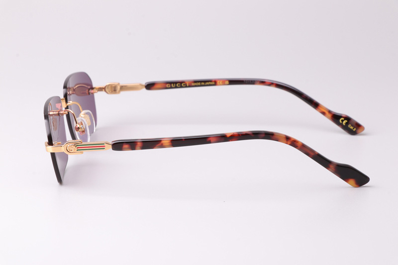 GG1221S Sunglasses Gold Tortoise Purple