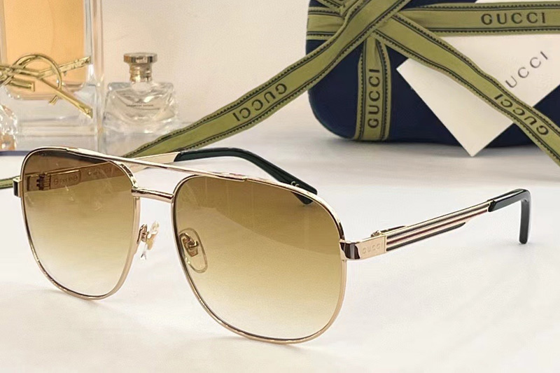 GG1223S Sunglasses Gold Gradient Brown