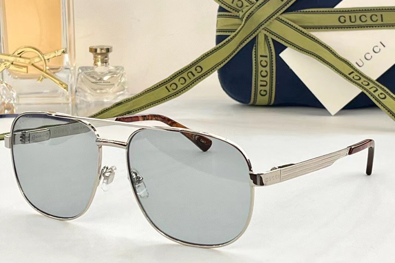GG1223S Sunglasses Silver Gray