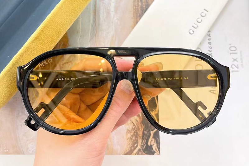 GG1239S Sunglasses In Black Yellow