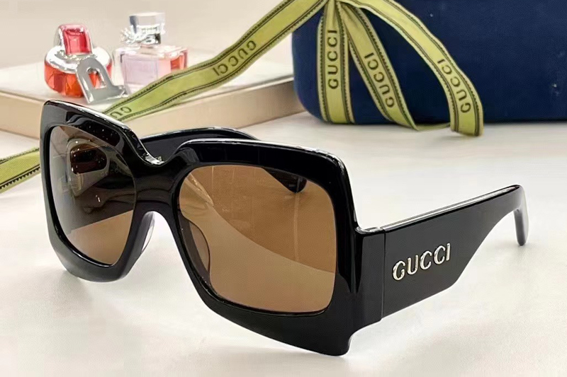 GG1243S Sunglasses In Black Brown