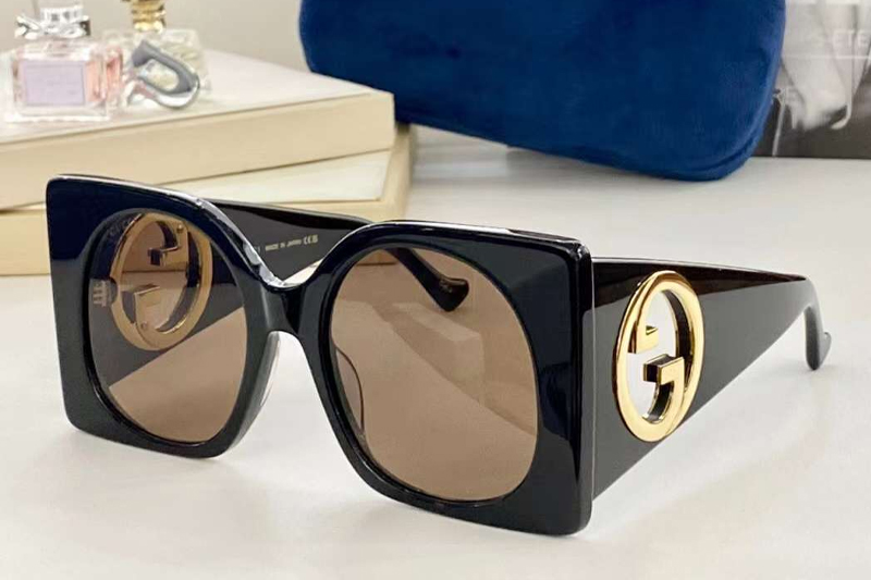 GG1254S Sunglasses Black Brown