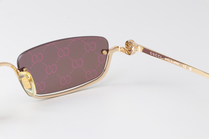 GG1278S Sunglasses Gold Logo Flash