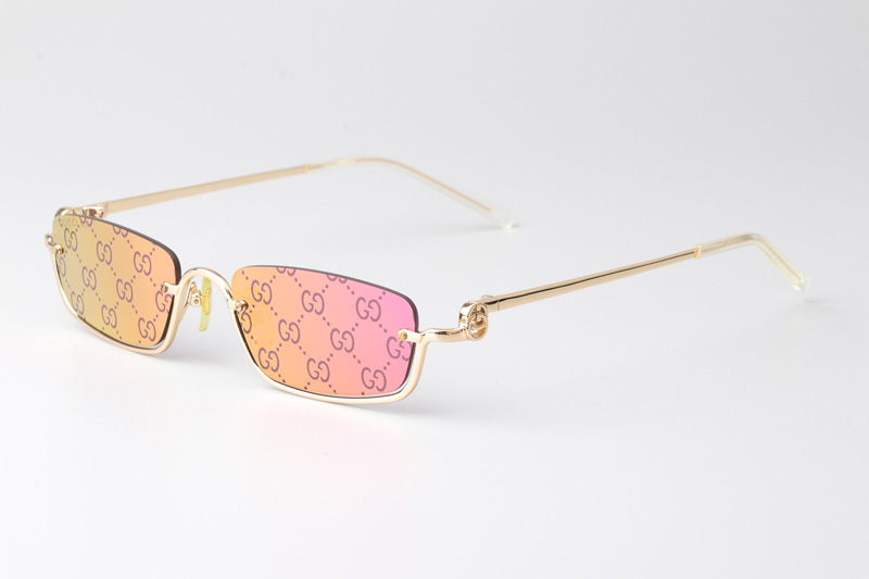 GG1278S Sunglasses Gold Logo Flash