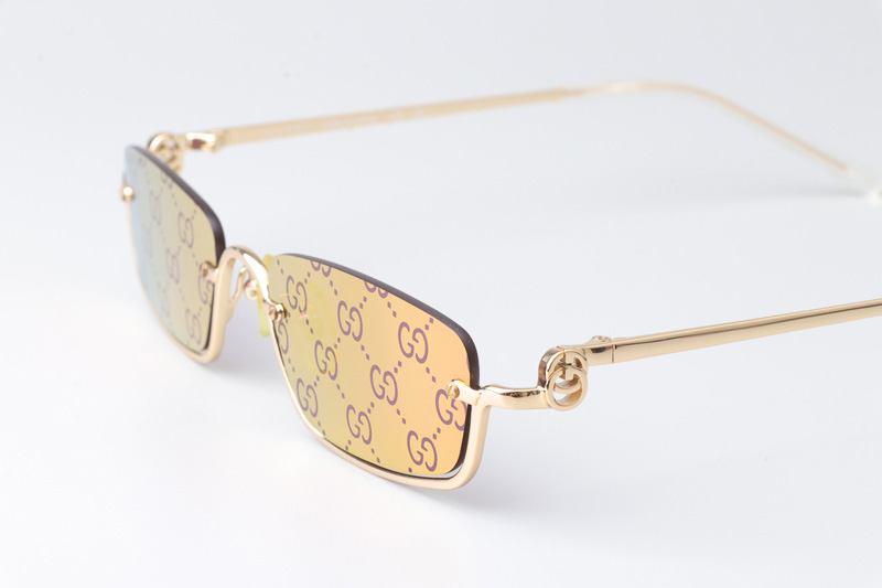 GG1278S Sunglasses Gold Logo Flash