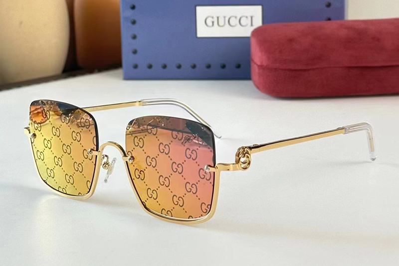 GG1279S Sunglasses In Gold Flash Lens