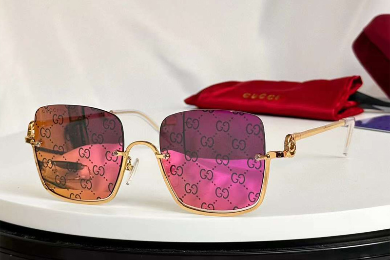 GG1279S Sunglasses In Gold Flash Lens