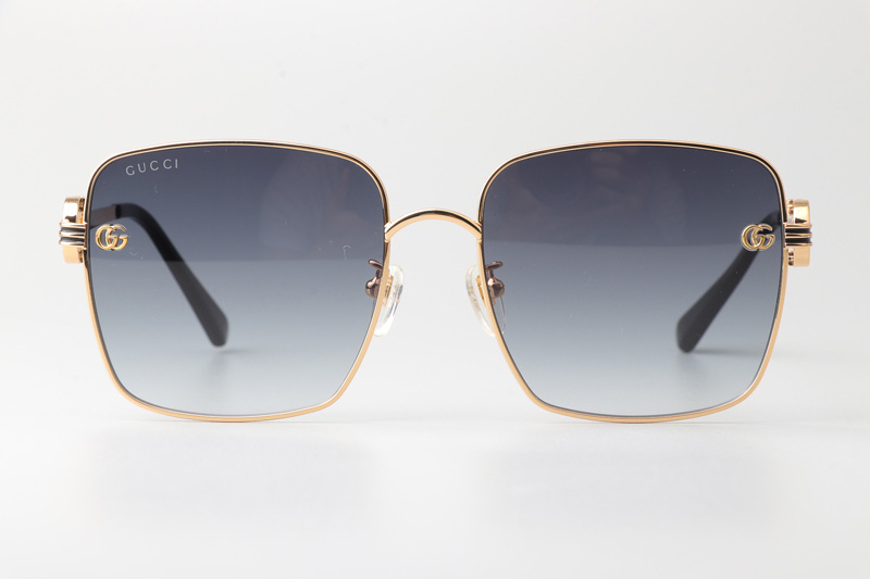 GG1295S Sunglasses Gold Black Gradient Gray