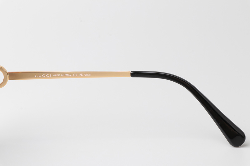 GG1295S Sunglasses Gold Black Gradient Gray