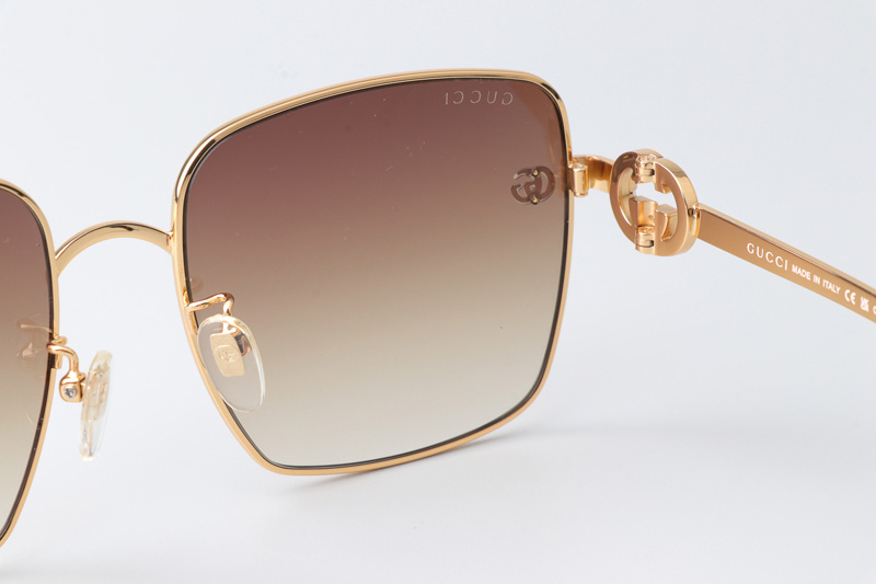 GG1295S Sunglasses Gold Tortoise Gradient Brown