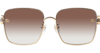 GG1295S Sunglasses Gold Tortoise Gradient Brown