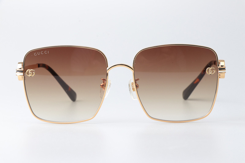 GG1295S Sunglasses Gold Tortoise Gradient Brown